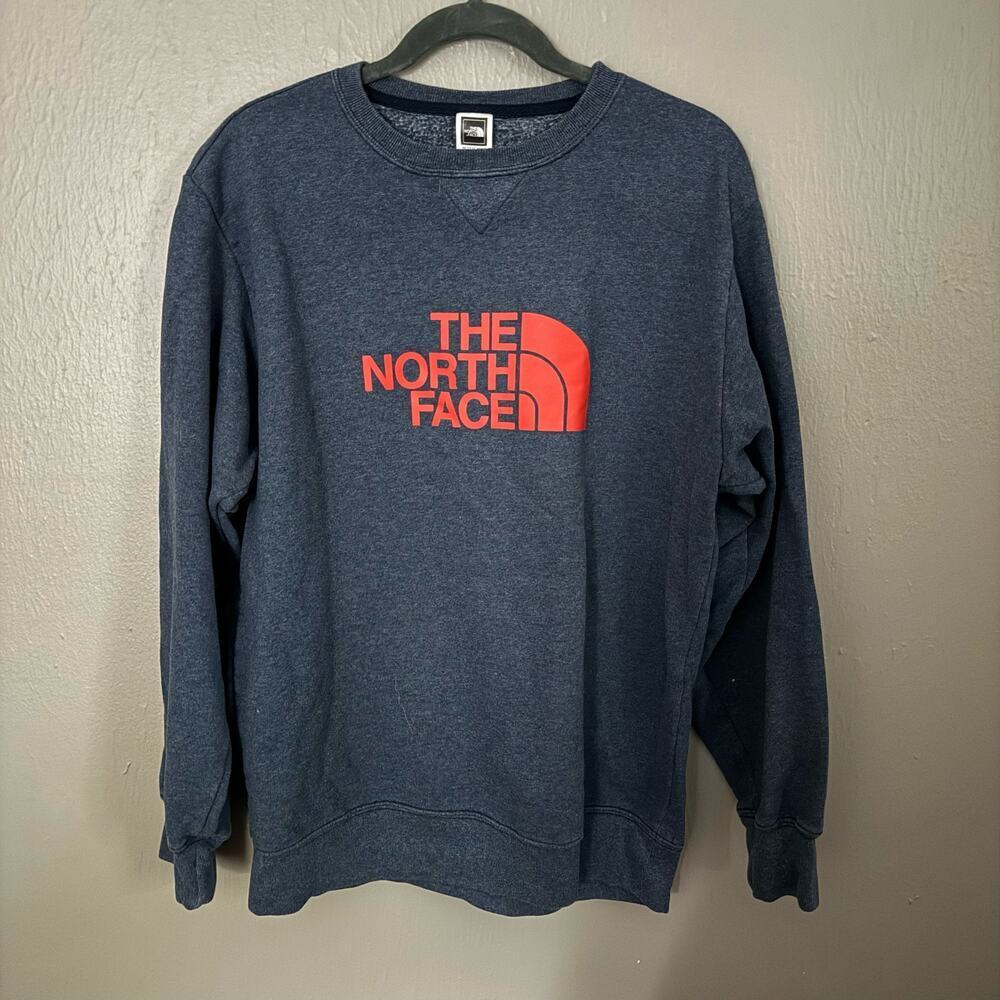 THE NORTH FACE Navy Blue Logo Sweatshirt Size Men's Medium casual comfort fall